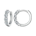 Moissanite Hoop Earrings 925 Sterling Silver D Color Round Sparkling 13mm BandsCo Straps