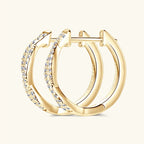 Moissanite Hoop Earrings 925 Sterling Silver Twist Small Hoops For Women BandsCo Straps