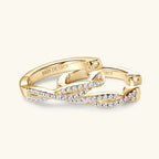 Moissanite Hoop Earrings 925 Sterling Silver Twist Small Hoops For Women BandsCo Straps