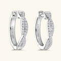 Moissanite Hoop Earrings 925 Sterling Silver Twist Small Hoops For Women BandsCo Straps