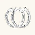Moissanite Hoop Earrings 925 Sterling Silver Twist Small Hoops For Women BandsCo Straps
