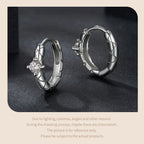 Moissanite Hoop Earrings Gold Plated 925 Sterling Silver Cut Hypoallergenic BandsCo Straps