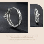 Moissanite Hoop Earrings Gold Plated 925 Sterling Silver Cut Hypoallergenic BandsCo Straps