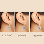 Moissanite Hoop Huggie Earrings 925 Sterling Silver Dangle Drop 3ct 2ct BandsCo Straps