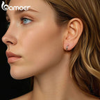 Moissanite Huggie Hoop Earrings For Women 925 Sterling Silver Gold Plated BandsCo Straps