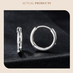Moissanite Huggie Hoop Earrings For Women 925 Sterling Silver Gold Plated BandsCo Straps