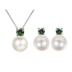 Moissanite Necklace Earrings Set Sterling Silver 925 Wedding Jewelry Gift BandsCo Straps