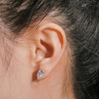 Moissanite Pear Cut Stud Earrings 0.5-1ct Sterling Silver Gold Plated VVS1 BandsCo Straps