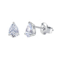 Moissanite Pear Cut Stud Earrings 0.5-1ct Sterling Silver Gold Plated VVS1 BandsCo Straps