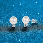 Moissanite Necklace Earrings Set Sterling Silver 925 Wedding Jewelry Gift BandsCo Straps