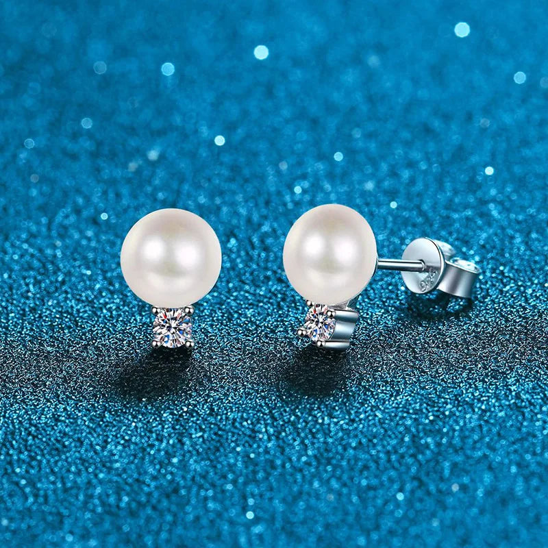 Moissanite Necklace Earrings Set Sterling Silver 925 Wedding Jewelry Gift BandsCo Straps
