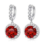 Moissanite 925 Sterling Silver Round D Color Drop Earrings Valentine's Gift BandsCo Straps