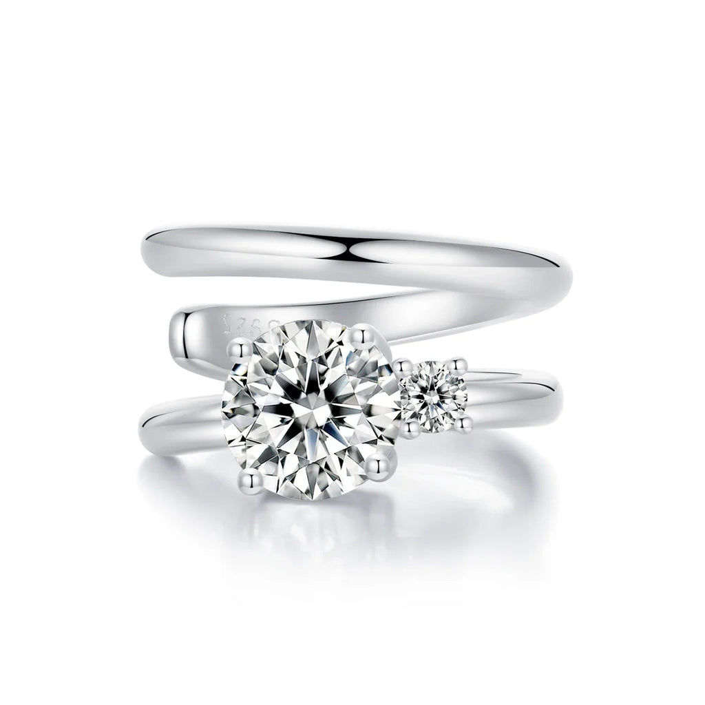 Moissanite Bowknot Stud Earrings S925 Silver Clip-On Wedding Engagement Gift BandsCo Straps