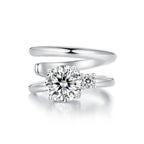 Moissanite Bowknot Stud Earrings S925 Silver Clip-On Wedding Engagement Gift BandsCo Straps