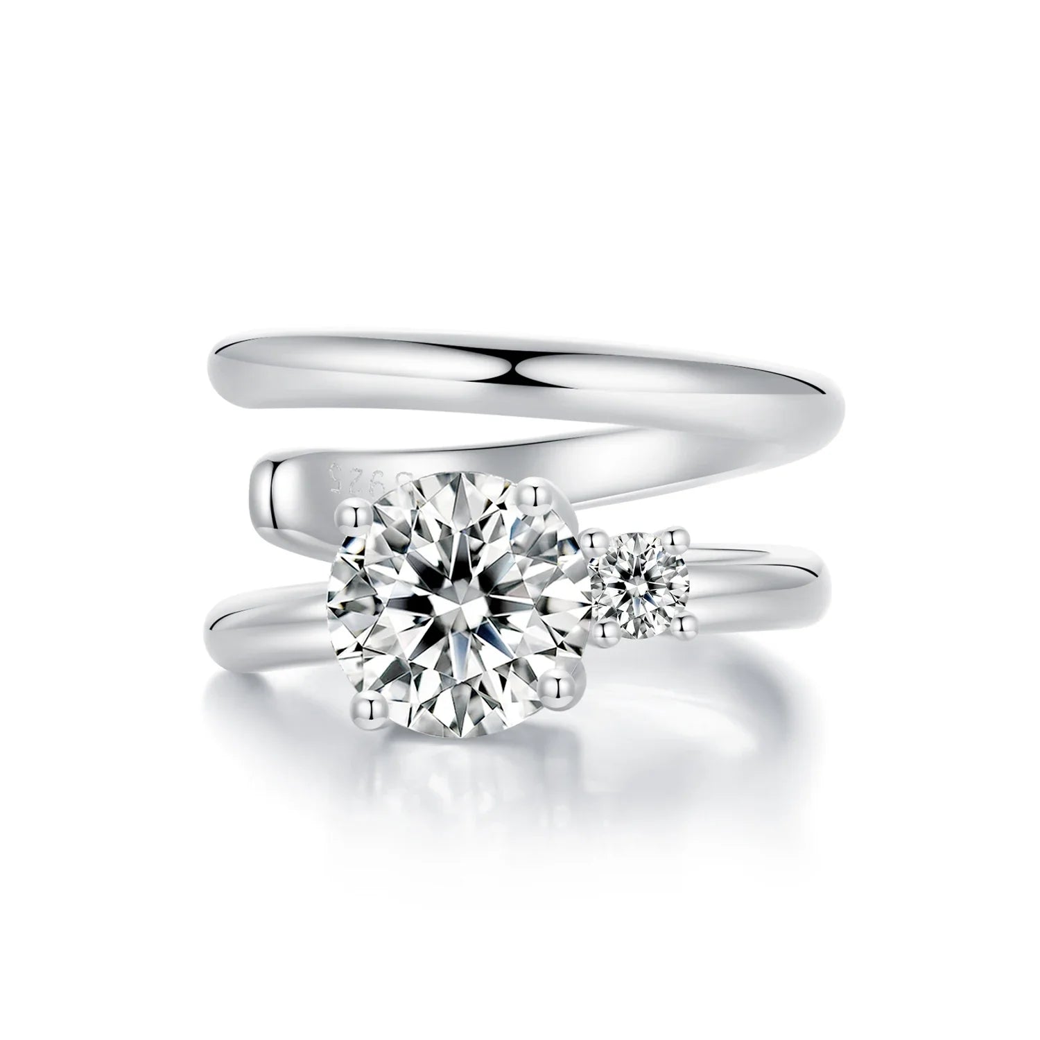 Moissanite Bowknot Stud Earrings S925 Silver Clip-On Wedding Engagement Gift BandsCo Straps