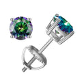 Moissanite Screw-Back Stud Earrings 0.5-2CT Four-Prong S925 Sterling Silver BandsCo Straps