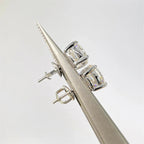 Moissanite Screw-Back Stud Earrings 0.5-2CT Four-Prong S925 Sterling Silver BandsCo Straps