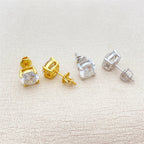 Moissanite Screw-Back Stud Earrings 0.5-2CT Four-Prong S925 Sterling Silver BandsCo Straps