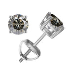 Moissanite Screw-Back Stud Earrings 0.5-2CT Four-Prong S925 Sterling Silver BandsCo Straps