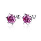 Moissanite Screw Stud Earrings 0.5-2ct D Color 925 Sterling Silver Wedding Studs BandsCo Straps