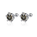 Moissanite Screw Stud Earrings 0.5-2ct D Color 925 Sterling Silver Wedding Studs BandsCo Straps
