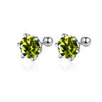 Moissanite Screw Stud Earrings 0.5-2ct D Color 925 Sterling Silver Wedding Studs BandsCo Straps
