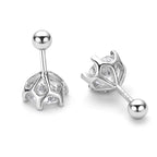 Moissanite Screw Stud Earrings 0.5-2ct D Color 925 Sterling Silver Wedding Studs BandsCo Straps
