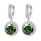 Moissanite 925 Sterling Silver Round D Color Drop Earrings Valentine's Gift BandsCo Straps