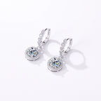 Moissanite 925 Sterling Silver Round D Color Drop Earrings Valentine's Gift BandsCo Straps