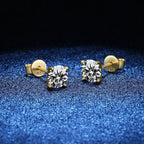 Moissanite 0.25-1.2 Carat D Color 925 Sterling Silver Stud Earrings Women BandsCo Straps