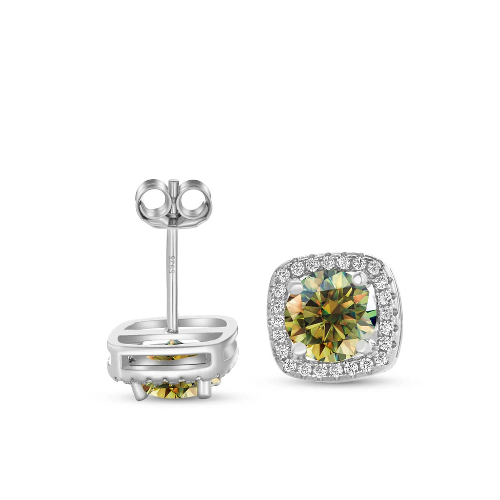Moissanite Stud Earrings 0.5-1.0CT Multi 925 Sterling Silver 18K Plated Gift BandsCo Straps