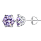 Moissanite Stud Earrings 0.5-2CT Screw Back S925 Sterling Silver 18K Plated BandsCo Straps