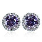 Moissanite Stud Earrings 0.8ct D Color 925 Sterling Silver 18K White Gold BandsCo Straps