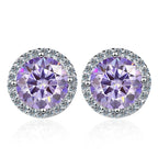 Moissanite Stud Earrings 0.8ct D Color 925 Sterling Silver 18K White Gold BandsCo Straps