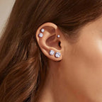 Moissanite Stud Earrings 0.2-6 Carat D-E Color 925 Sterling Silver BandsCo Straps