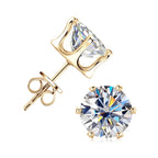 Moissanite Stud Earrings 0.2-6 Carat D-E Color 925 Sterling Silver BandsCo Straps