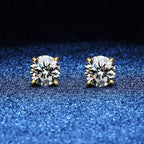 Moissanite 0.25-1.2 Carat D Color 925 Sterling Silver Stud Earrings Women BandsCo Straps