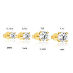 Moissanite 0.25-1.2 Carat D Color 925 Sterling Silver Stud Earrings Women BandsCo Straps