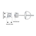Moissanite Stud Earrings 0.5-1ct Screw Back D VVS1 Lab Created White Gold BandsCo Straps