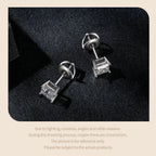 Moissanite Stud Earrings 0.5-1ct Screw Back D VVS1 Lab Created White Gold BandsCo Straps