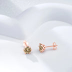 Moissanite Stud Earrings 0.5-2 CT 925 Sterling Silver Rose Gold Plated Gift BandsCo Straps