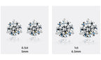 Moissanite Stud Earrings 925 Sterling Silver Small Classic Korean Fashion Gift BandsCo Straps