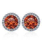 Moissanite Stud Earrings 0.8ct D Color 925 Sterling Silver 18K White Gold BandsCo Straps