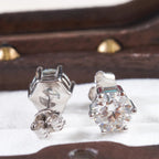 Moissanite Stud Earrings 1-6ct GRA Certified 21 Colors 925 Sterling Silver BandsCo Straps