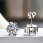 Moissanite Stud Earrings 1-6ct GRA Certified 21 Colors 925 Sterling Silver BandsCo Straps