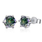 Moissanite Stud Earrings 1-6ct GRA Certified 21 Colors 925 Sterling Silver BandsCo Straps