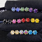 Moissanite Stud Earrings 1-6ct GRA Certified 21 Colors 925 Sterling Silver BandsCo Straps