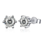 Moissanite Stud Earrings 1-6ct GRA Certified 21 Colors 925 Sterling Silver BandsCo Straps