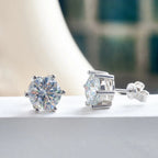 Moissanite Stud Earrings 1-6ct GRA Certified 21 Colors 925 Sterling Silver BandsCo Straps