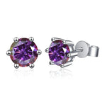 Moissanite Stud Earrings 1-6ct GRA Certified 21 Colors 925 Sterling Silver BandsCo Straps